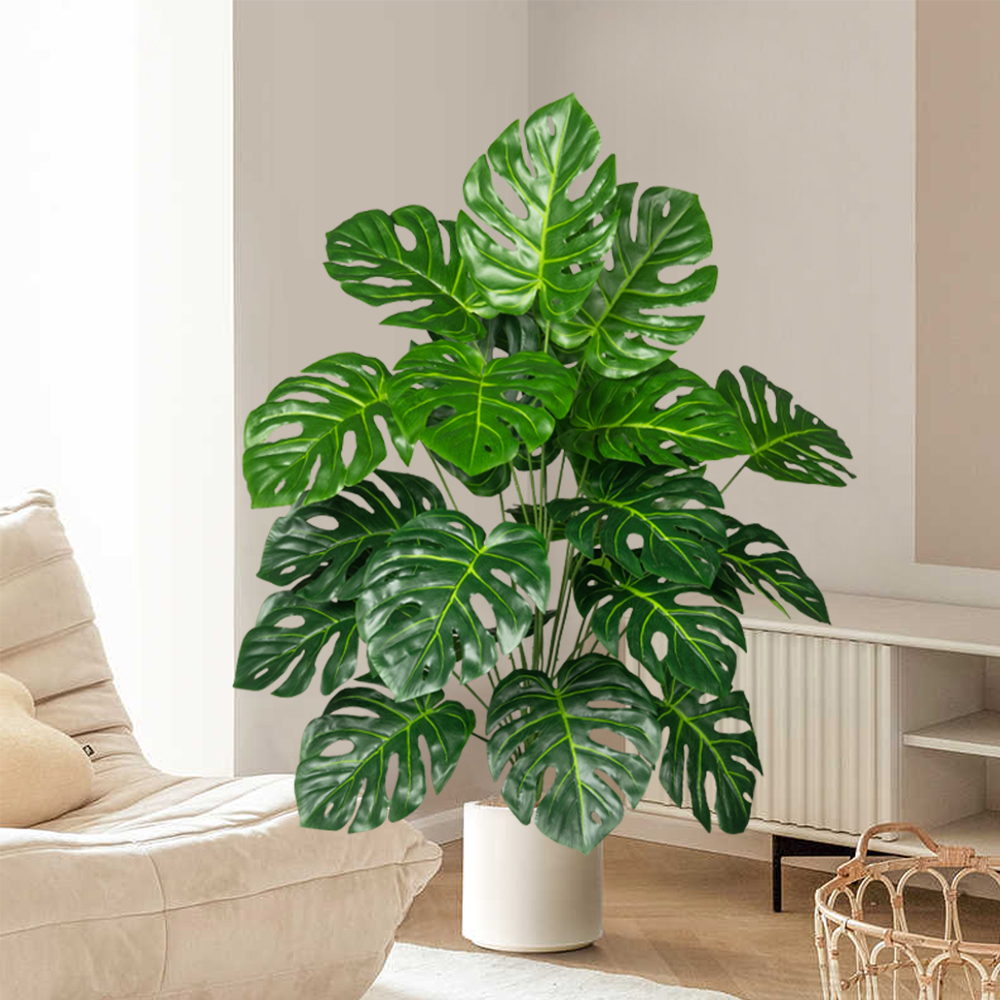 70-100 ซม.ประดิษฐ์ Monstera Tr - Ficus Lyrata Tree บทวิจารณ์และราคา