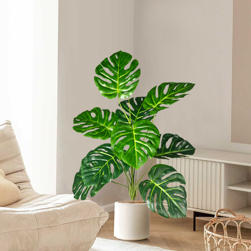 70-100 ซม.ประดิษฐ์ Monstera Tr - Ficus Lyrata Tree บทวิจารณ์และราคา